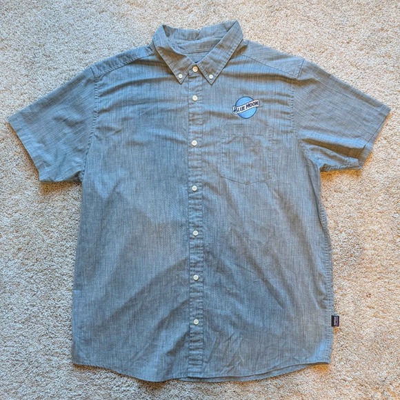 Patagonia Other - Patagonia Button Down Mens XL Grey Blue Moon Logo Organic Cotton STY54121 SP17